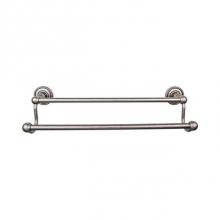 Top Knobs ED11APF - Edwardian Bath Towel Bar 30 In. Double - Rope Backplate Antique Pewter