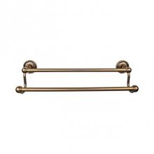 Top Knobs ED11GBZE - Edwardian Bath Towel Bar 30 Inch Double - Ribbon Bplate German Bronze