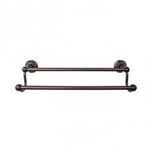 Top Knobs ED11ORBB - Edwardian Bath Towel Bar 30 Inch Double - Hex Backplate Oil Rubbed Bronze