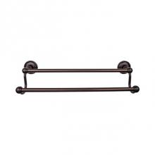 Top Knobs ED11ORBE - Edwardian Bath Towel Bar 30 Inch Double - Ribbon Bplate Oil Rubbed Bronze