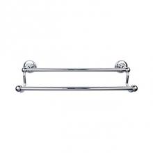 Top Knobs ED11PCD - Edwardian Bath Towel Bar 30 Inch Double - Plain Bplate Polished Chrome