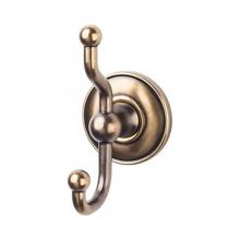 Top Knobs ED2GBZD - Edwardian Bath Double Hook Plain Backplate German Bronze