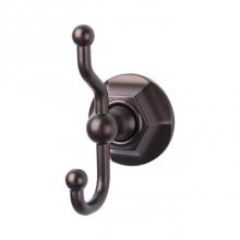 Top Knobs ED2ORBB - Edwardian Bath Double Hook Hex Backplate Oil Rubbed Bronze