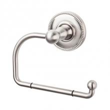 Top Knobs ED4BSNA - Edwardian Bath Tissue Hook Beaded Backplate Brushed Satin Nickel