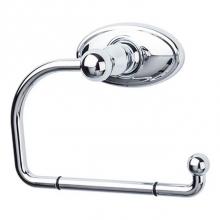 Top Knobs ED4PCC - Edwardian Bath Tissue Hook Oval Backplate Polished Chrome