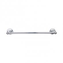 Top Knobs ED6PCA - Edwardian Bath Towel Bar 18 In. Single - Beaded Bplate Polished Chrome