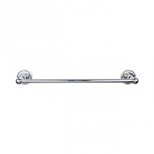 Top Knobs ED6PCF - Edwardian Bath Towel Bar 18 In. Single - Rope Backplate Polished Chrome