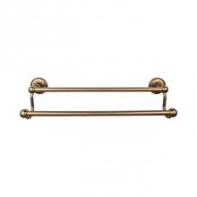 Top Knobs ED7GBZD - Edwardian Bath Towel Bar 18 Inch Double - Plain Bplate German Bronze