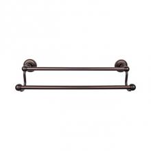 Top Knobs ED7ORBA - Edwardian Bath Towel Bar 18 In. Double - Beaded Bplate Oil Rubbed Bronze