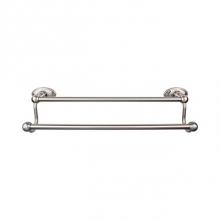 Top Knobs ED9BSNC - Edwardian Bath Towel Bar 24 In. Double - Oval Backplate Brushed Satin Nickel