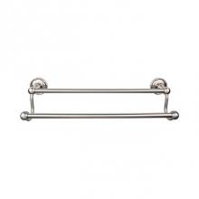 Top Knobs ED9BSNE - Edwardian Bath Towel Bar 24 Inch Double - Ribbon Bplate Brushed Satin Nickel
