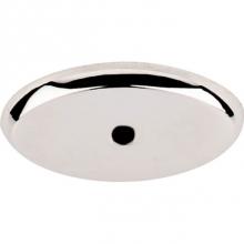 Top Knobs M2016 - Aspen II Oval Backplate 1 3/4 Inch Polished Nickel