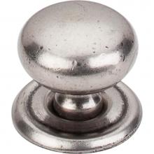Top Knobs M25 - Victoria Knob 1 1/4 Inch w/Backplate Pewter Antique