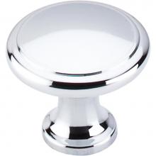 Top Knobs M377 - Ringed Knob 1 1/8 Inch Polished Chrome