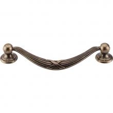 Top Knobs M933 - Ribbon and Reed Drop Pull 5 1/16 Inch (c-c) German Bronze