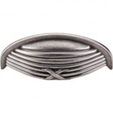 Top Knobs M938 - Ribbon and Reed Cup Pull 3 Inch (c-c) Pewter Antique