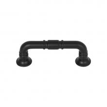 Top Knobs TK1001BLK - Kent Pull 3 Inch (c-c) Flat Black