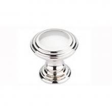 Top Knobs TK320PN - Reeded Knob 1 1/4 Inch Polished Nickel