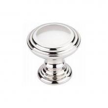 Top Knobs TK321PN - Reeded Knob 1 1/2 Inch Polished Nickel