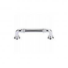 Top Knobs TK322PC - Reeded Pull 3 3/4 Inch (c-c) Polished Chrome