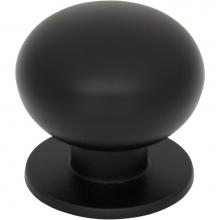 Top Knobs TK3330BLK - Lambert Knob 1 1/4 Inch Flat Black