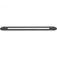 Top Knobs TK3354BLK - Brockwell Backplate 6  5/16 Inch (c-c) Flat Black