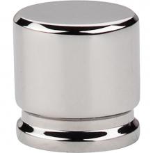 Top Knobs TK59PN - Oval Knob 1 1/8 Inch Polished Nickel