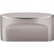 Top Knobs TK74BSN - Oval Slot Knob 1 1/2 Inch (c-c) Brushed Satin Nickel