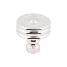 Top Knobs TK881PN - Brixton Ridged Knob 1 1/4 Inch Polished Nickel