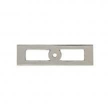 Top Knobs TK922PN - Hollin Knob Backplate 3 3/4 Inch Polished Nickel