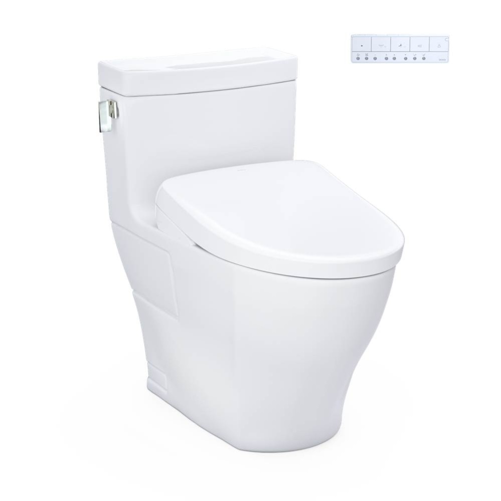 WASHLET®+ Legato One-Piece Elongated 1.28 GPF Toilet and Contemporary WASHLET S7A Contemporar