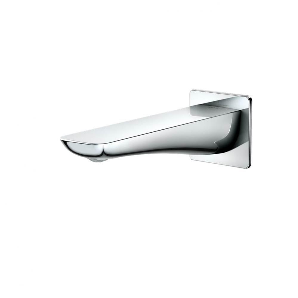 Modern S Wall Tub Spout, Polished Chrome