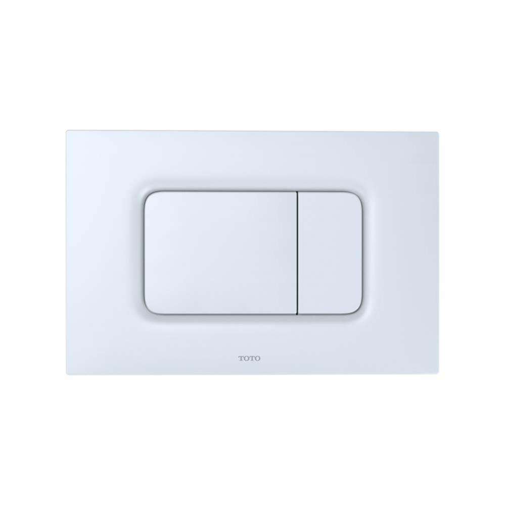 Dual Flush Rectangle Push Button Plate for Select DuoFit In-Wall Tank Unit, White Matte