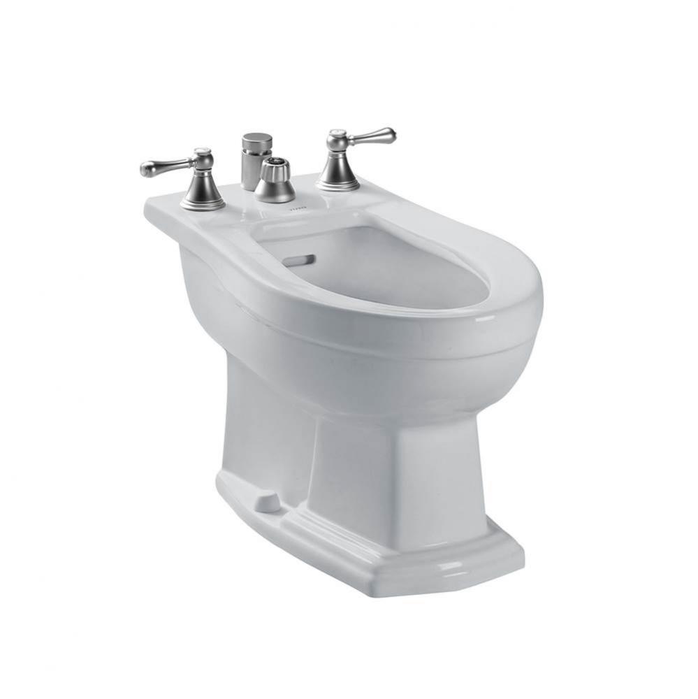 Clayton® Deck Mount Vertical Spray Flushing Rim Bidet, Colonial White