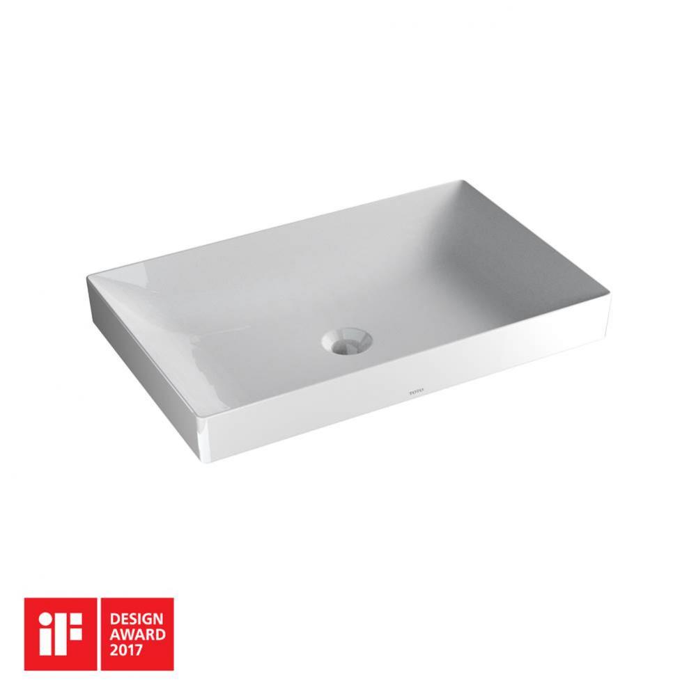 Kiwami® Rectangular 23'' Vessel Bathroom Sink with CEFIONTECT, Cotton White