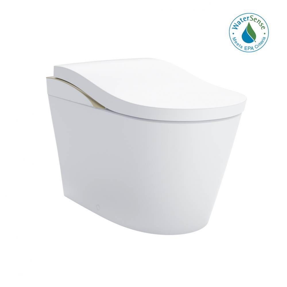 NEOREST® LS Dual Flush 1.0 or 0.8 GF Integrated Bidet Toilet, Cotton White with Nickel Trim