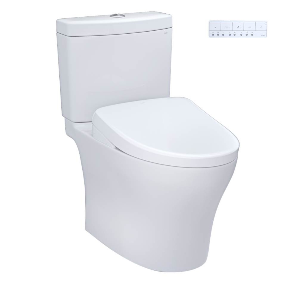 WASHLET®+ Aquia® IV Two-Piece Elongated Dual Flush 1.28 and 0.9 GPF Toilet with S7A Cont
