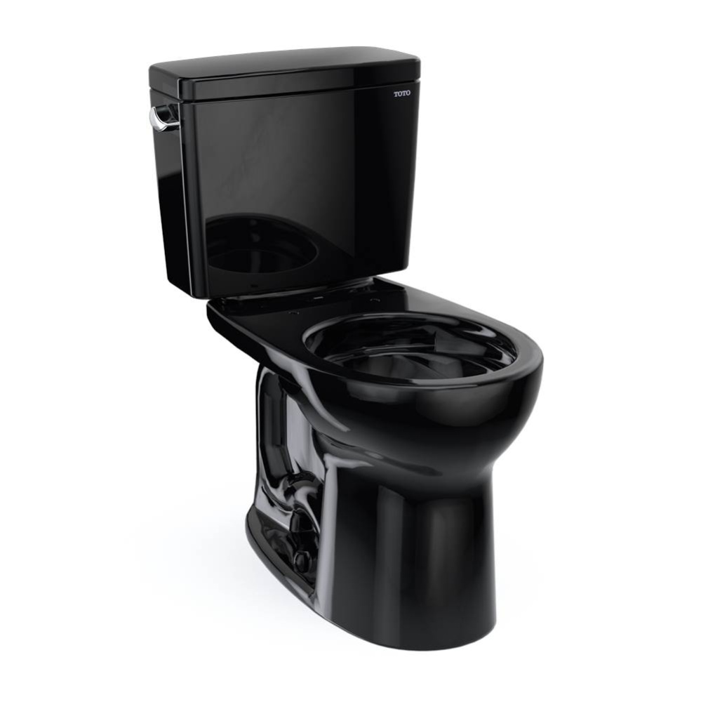 Drake® Two-Piece Round 1.6 GPF Universal Height TORNADO FLUSH® Toilet, Ebony