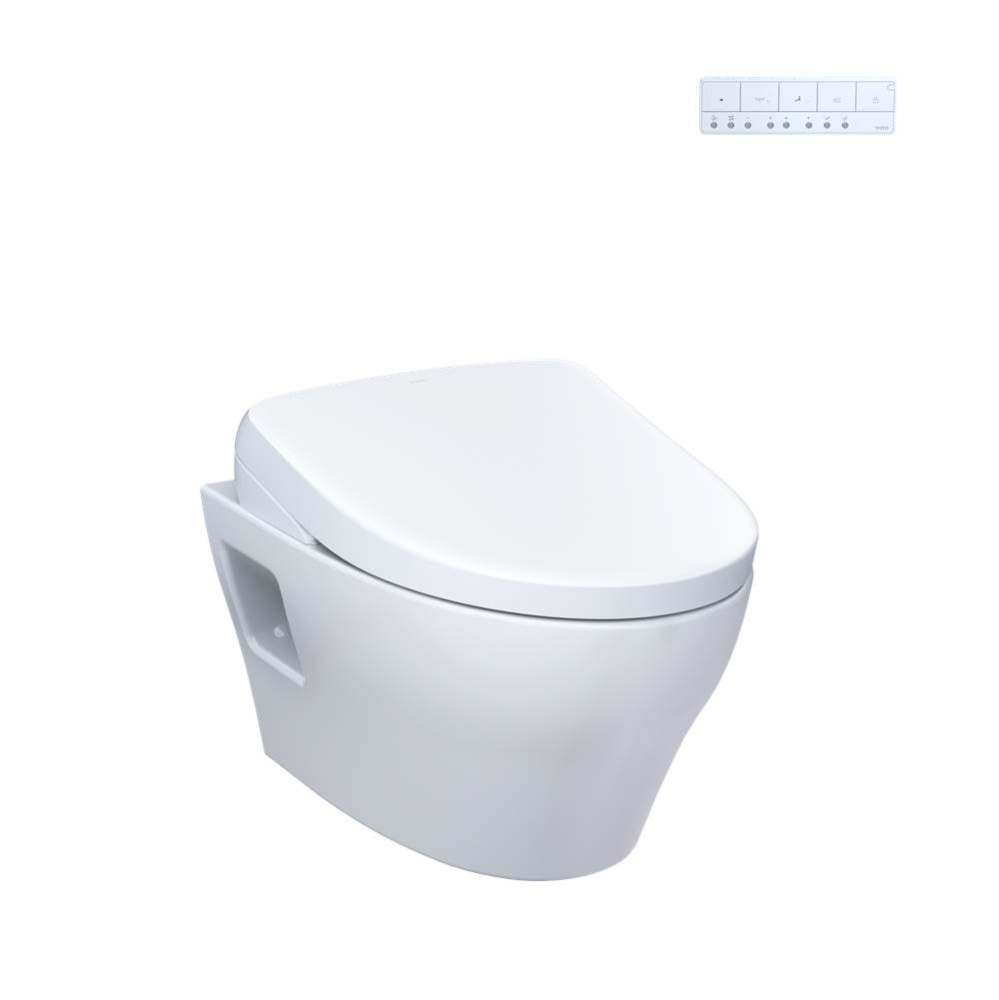 WASHLET®+ EP Wall-Hung Elongated Toilet with S7A Contemporary Bidet Seat and DuoFit® In-