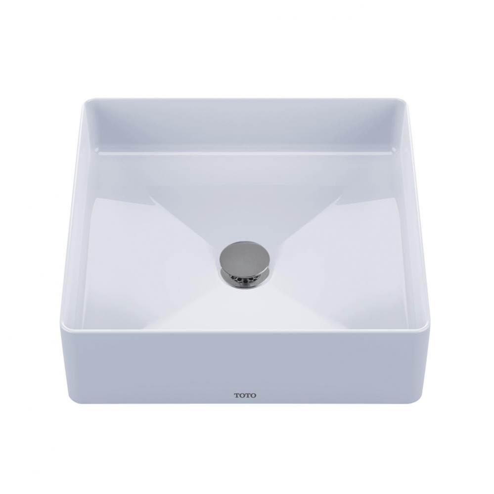 Arvina™ Square Vessel Fireclay Bathroom Sink, Cotton White