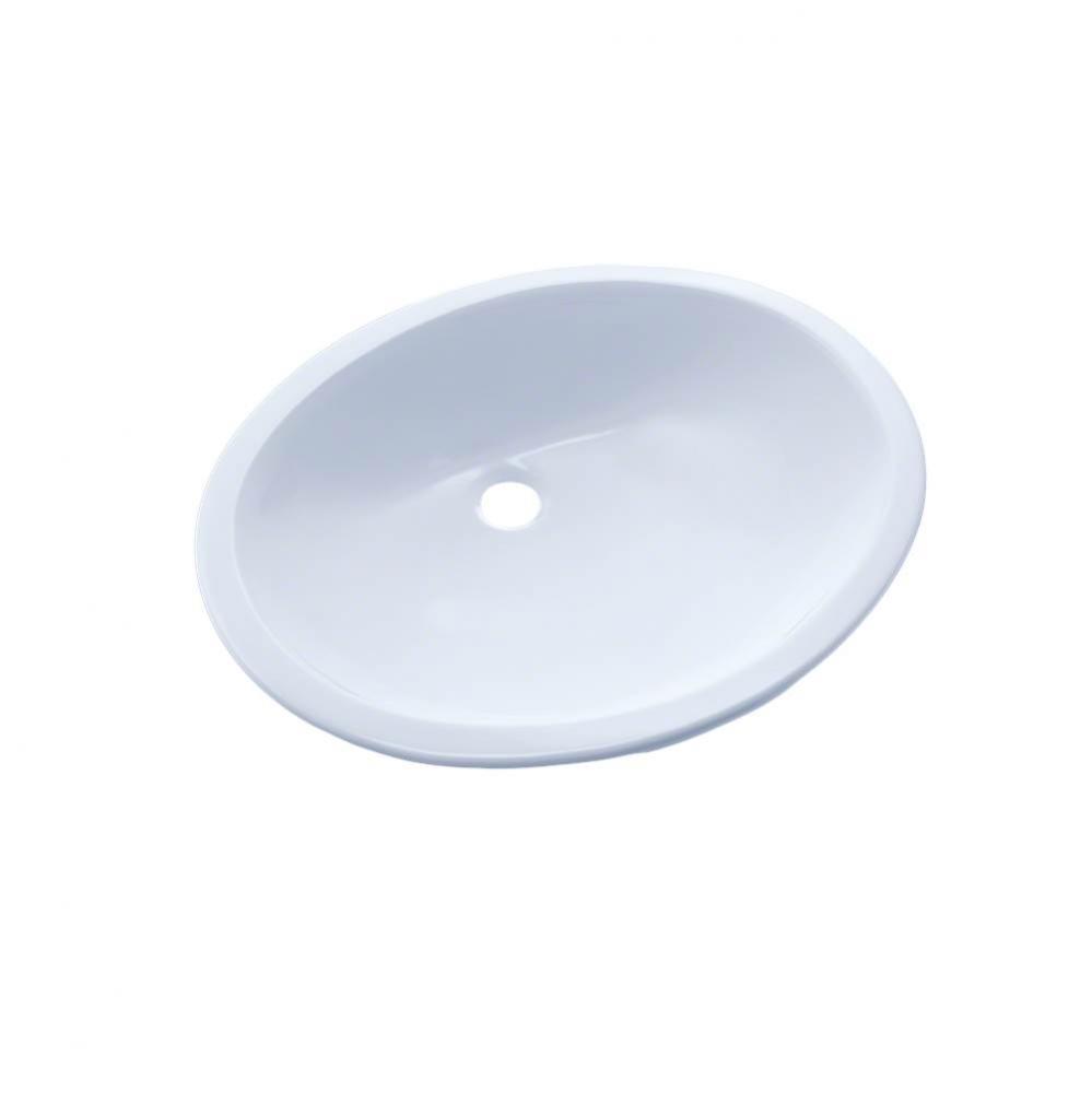 17'' x 14'' Oval Undermount Bathroom Sink, Cotton White