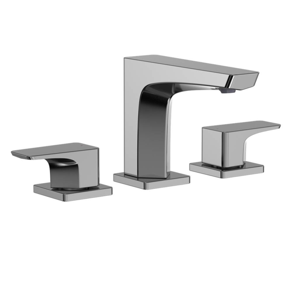 GE 1.2 GPM Two Handle Widespread Bathroom Sink Faucet, Polished Chrome