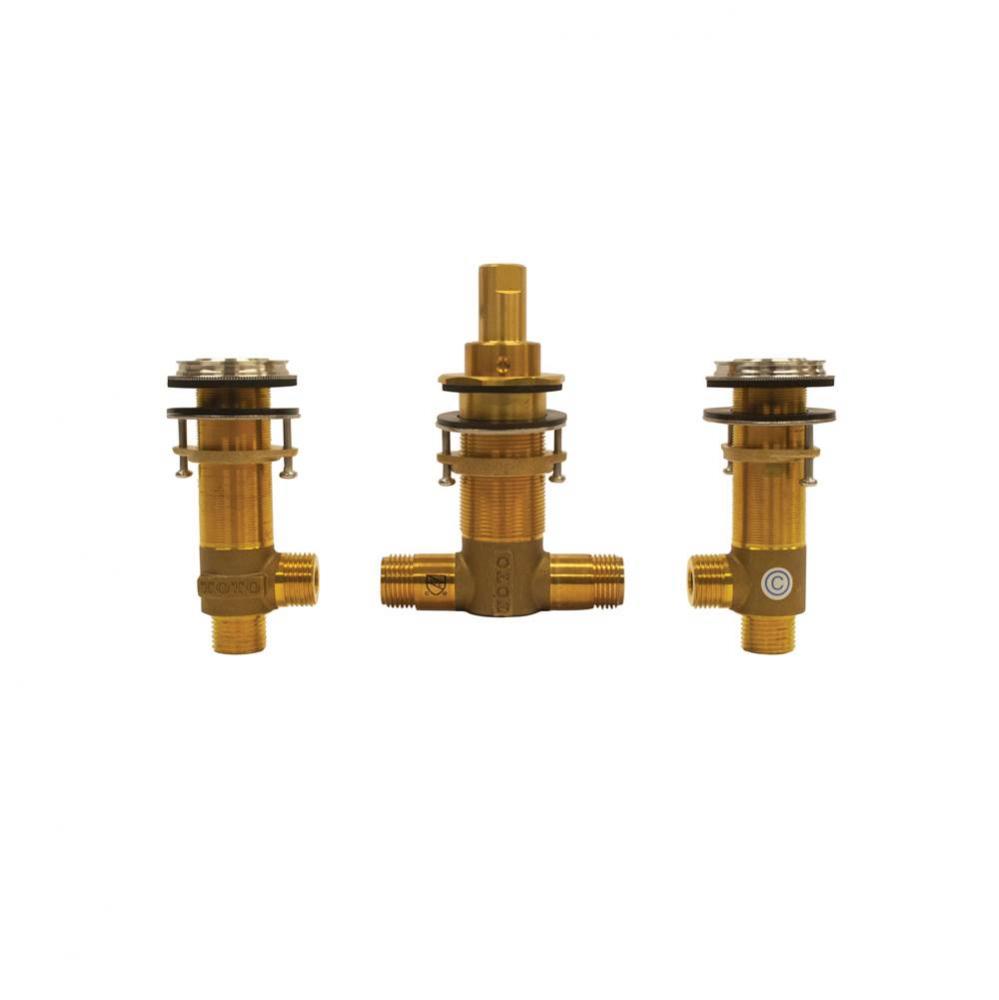 Three-Hole Roman Tub Filler Rough-In Valve