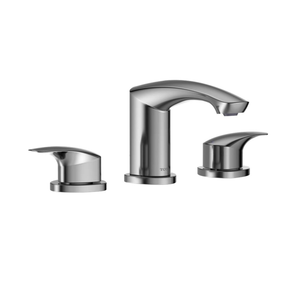 GM 1.2 GPM Two Handle Widespread Bathroom Sink Faucet, Polished Chrome