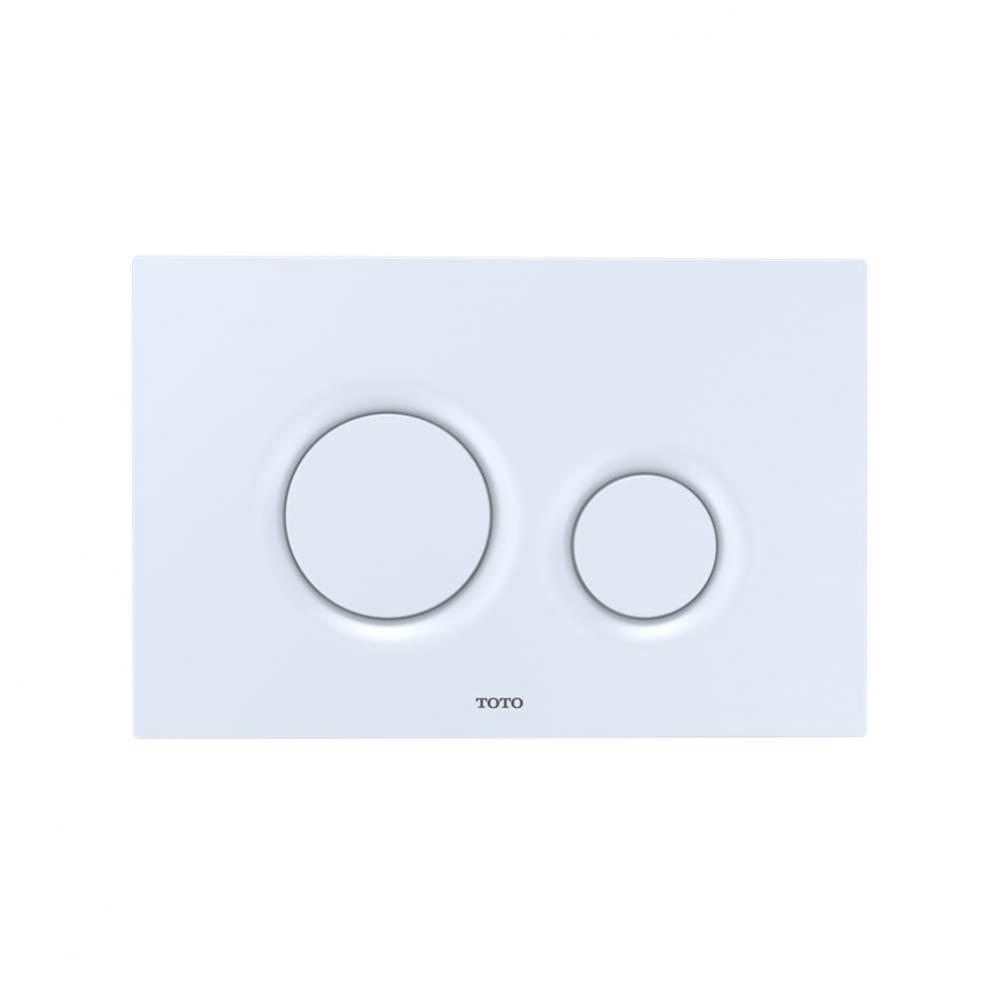 Dual Flush Round Push Button Plate for Select DuoFit In-Wall Tank Unit, White Matte