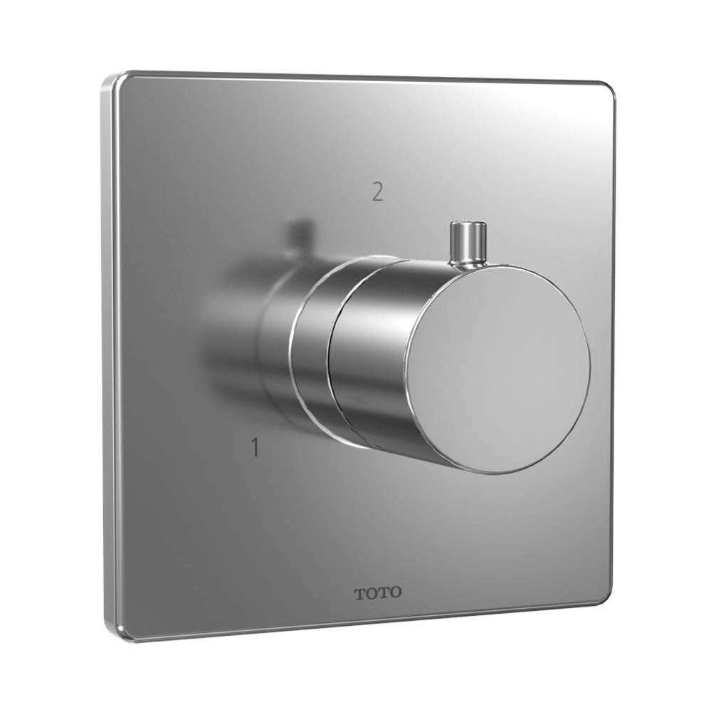 Square Three-Way Diverter Shower Trim, Polished Chrome