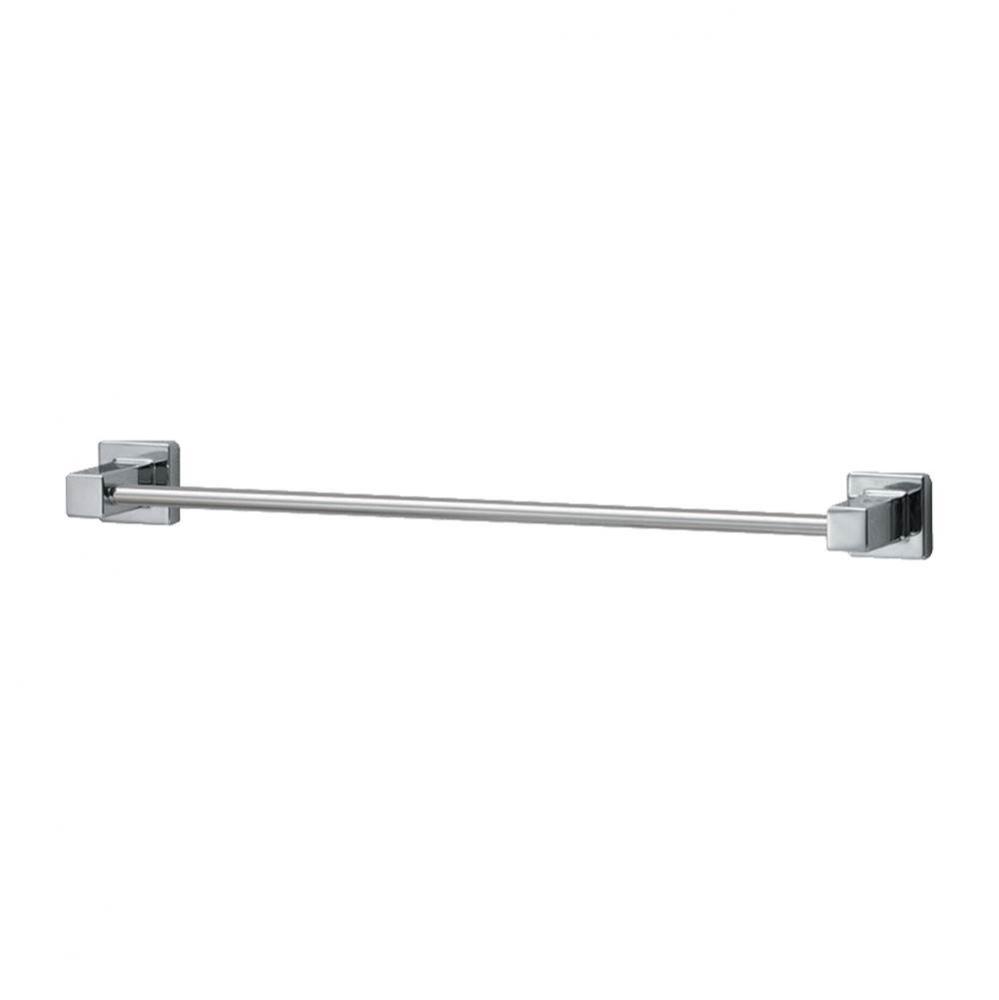 L Series Square 24 Inch Towel Bar, Polished Chrome