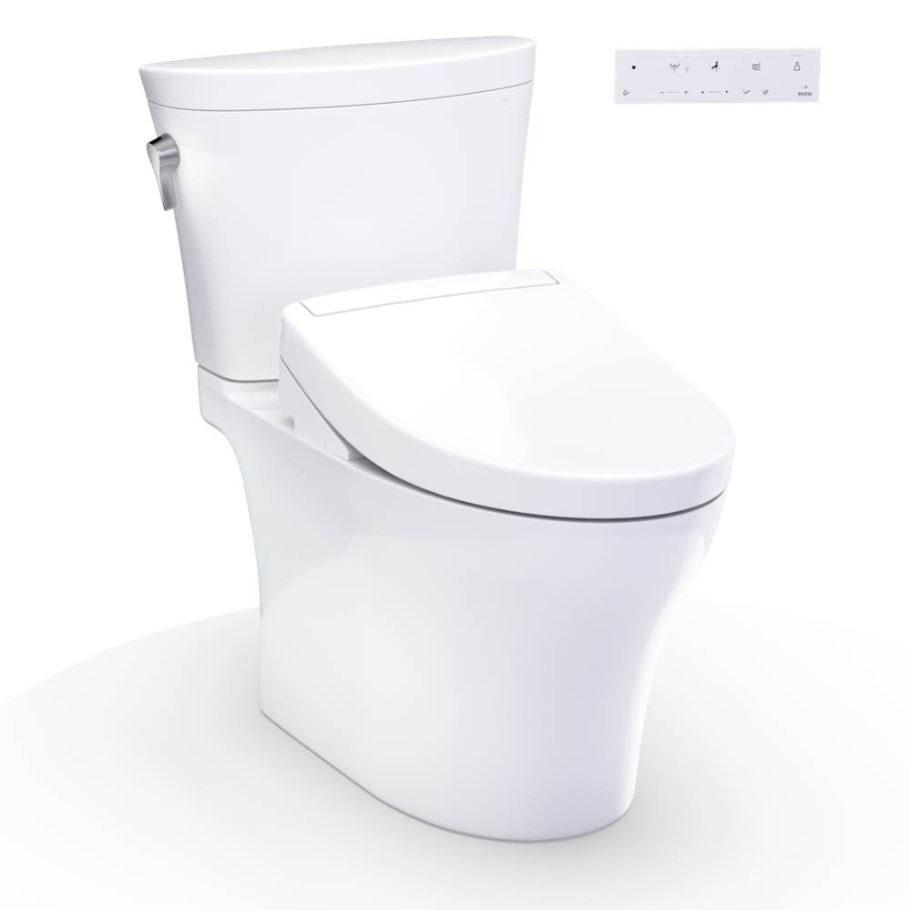 WASHLET®+ Aquia IV® Arc Two-Piece Elongated Dual Flush 1.28 and 0.9 GPF Toilet with S5 B