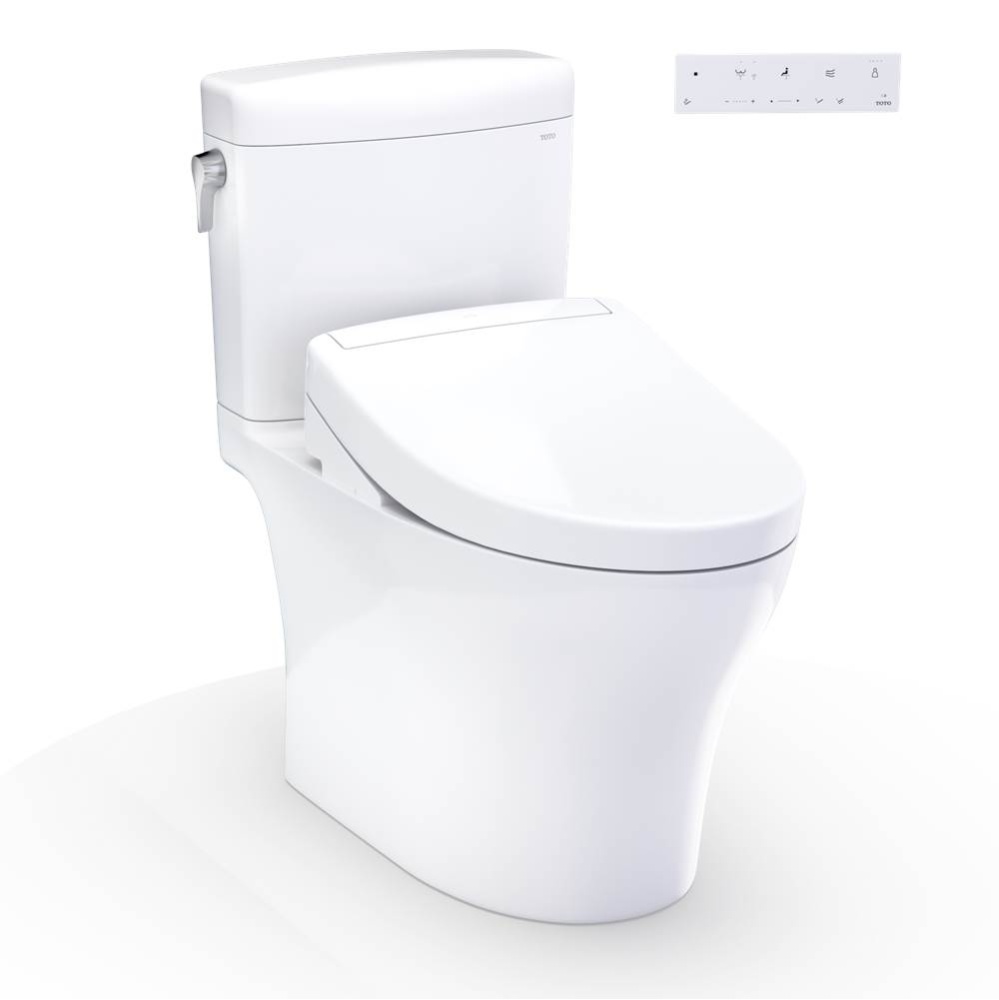 WASHLET®+ Aquia IV® Cube Two-Piece Elongated Dual Flush 1.28 and 0.9 GPF Toilet with S5