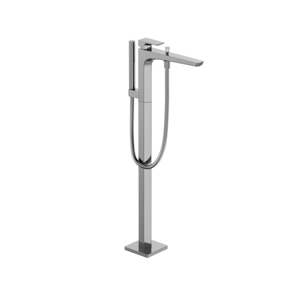 GE Single-Handle Free Standing Tub Filler with Handshower, Polished Chrome